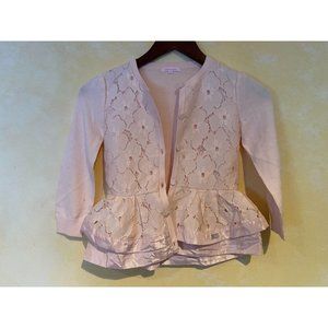 Girls Size 10Y Nicholas & Bears Peach Lace Cardigan Sweater